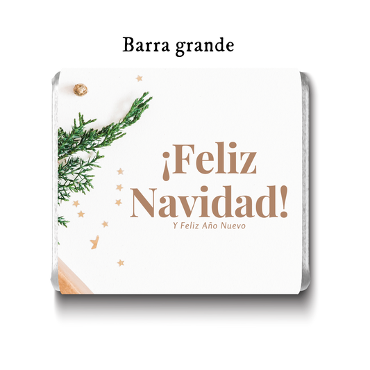 Barra de chocolate con diseño personalizado para Navidad #NV018