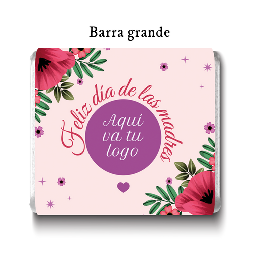 Barra de chocolates diseño personalizado para día de las madres #MA001