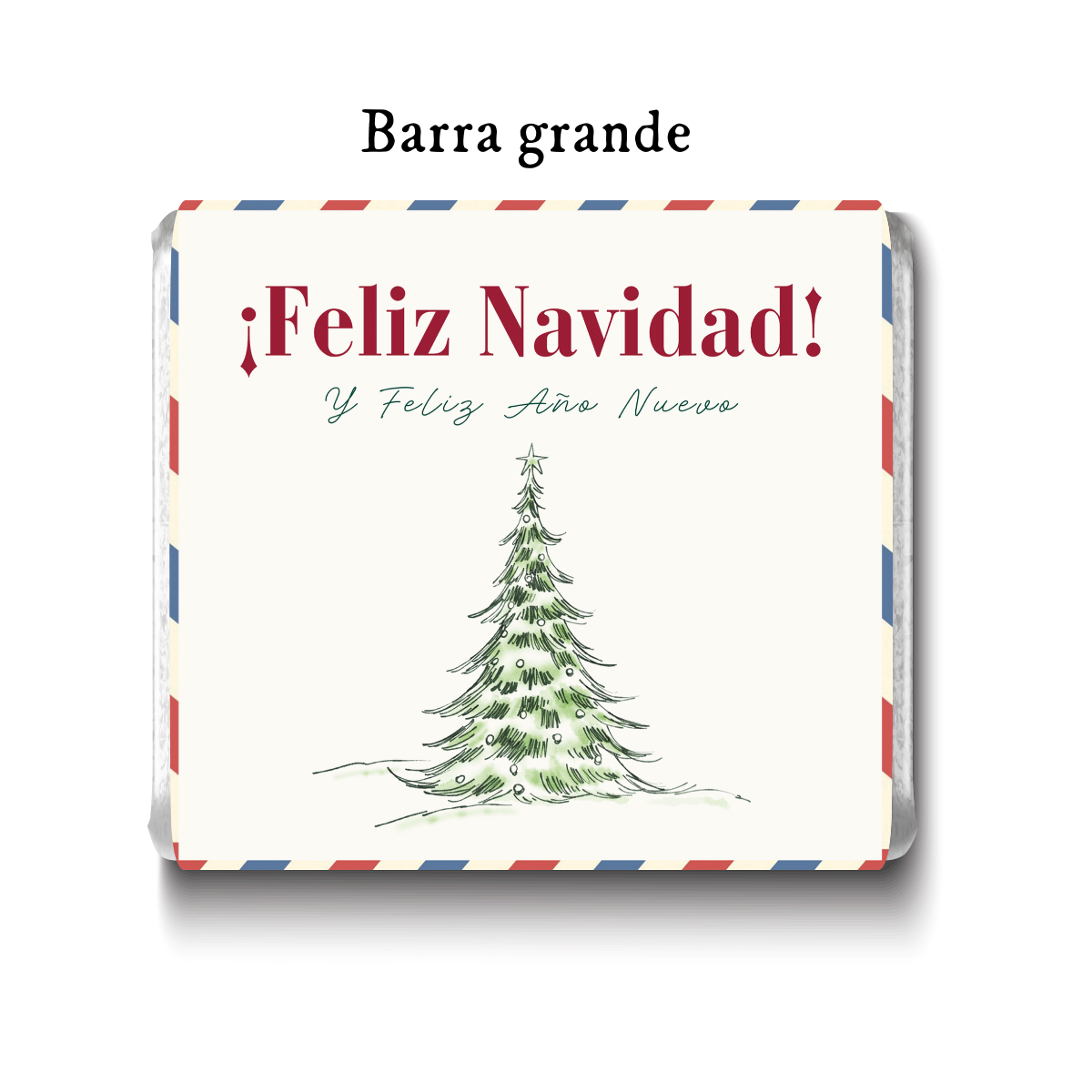 Barra de chocolate con diseño personalizado para Navidad #NV019