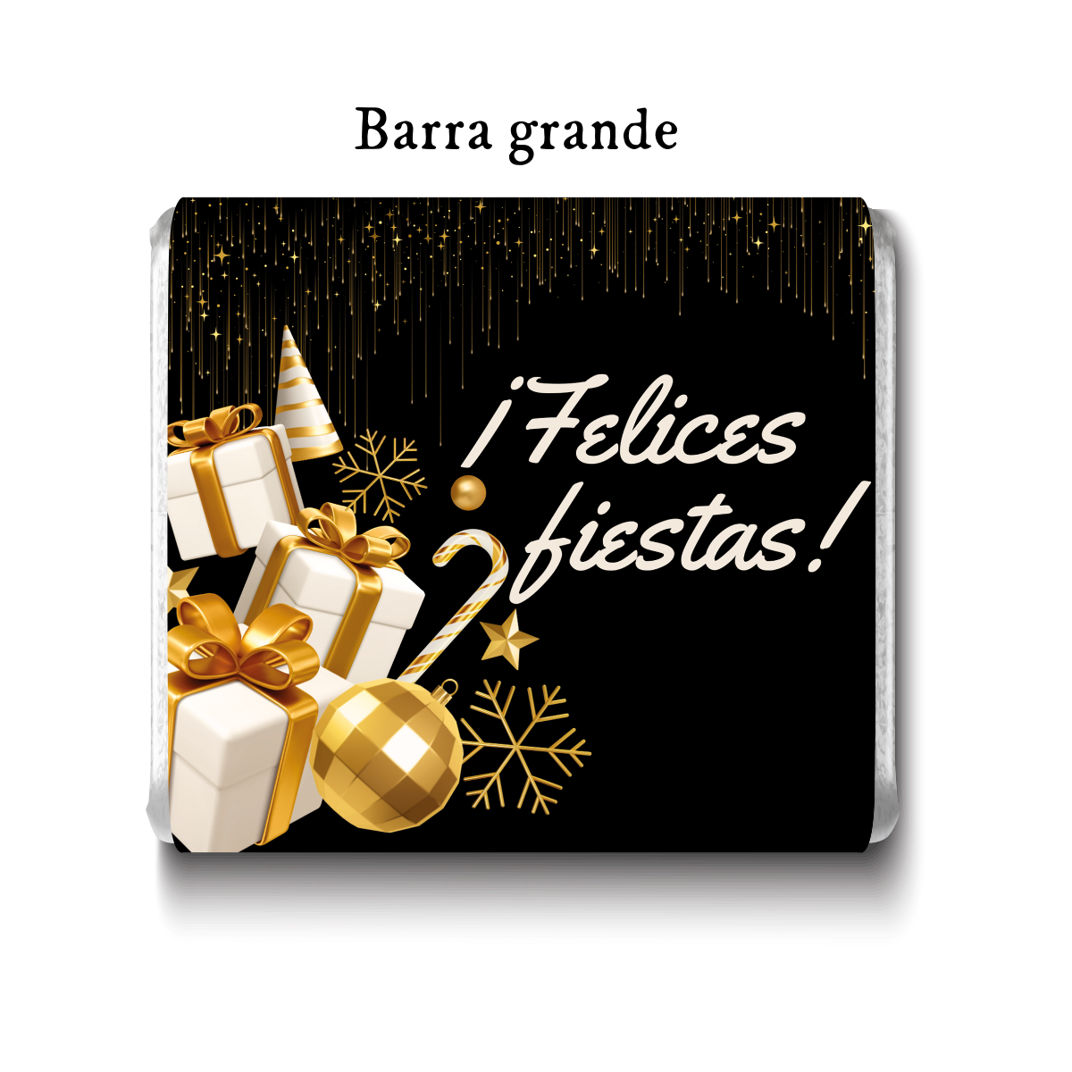 Barra de chocolate con diseño personalizado para Navidad #NV020