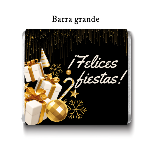 Barra de chocolate con diseño personalizado para Navidad #NV020