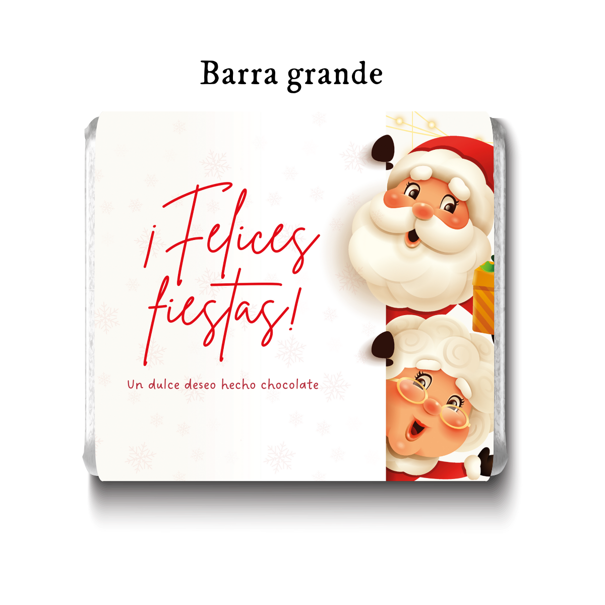 Barra de chocolate con diseño personalizado para Navidad #NV021