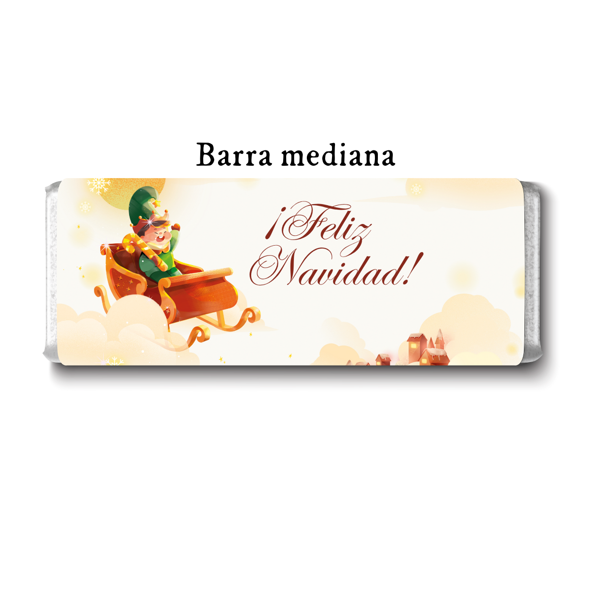 Barra de chocolate con diseño personalizado para Navidad #NV009