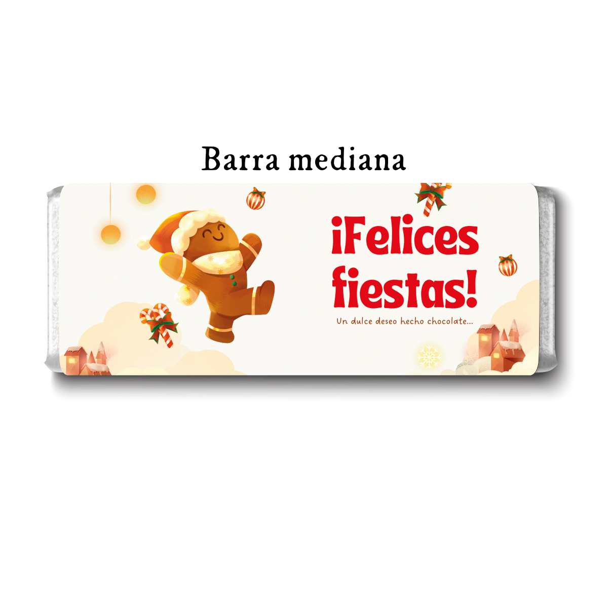 Barra de chocolate con diseño personalizado para Navidad #NV006