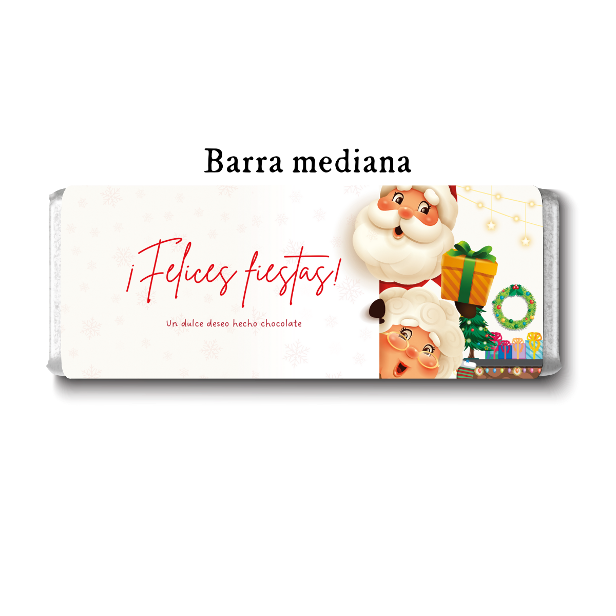 Barra de chocolate con diseño personalizado para Navidad #NV021