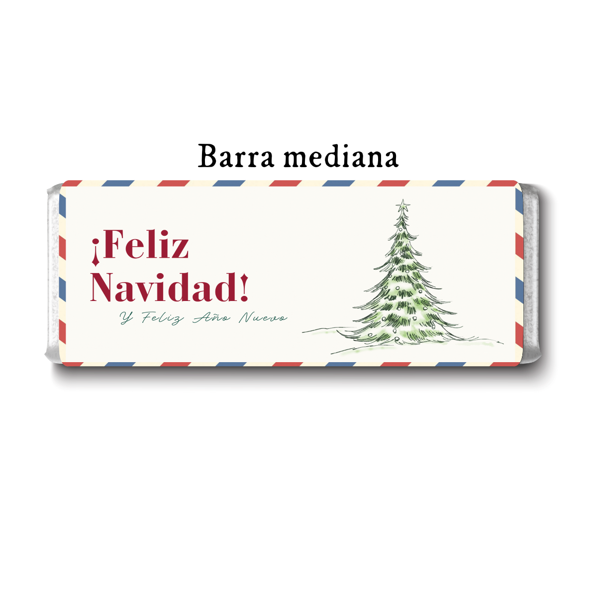 Barra de chocolate con diseño personalizado para Navidad #NV019