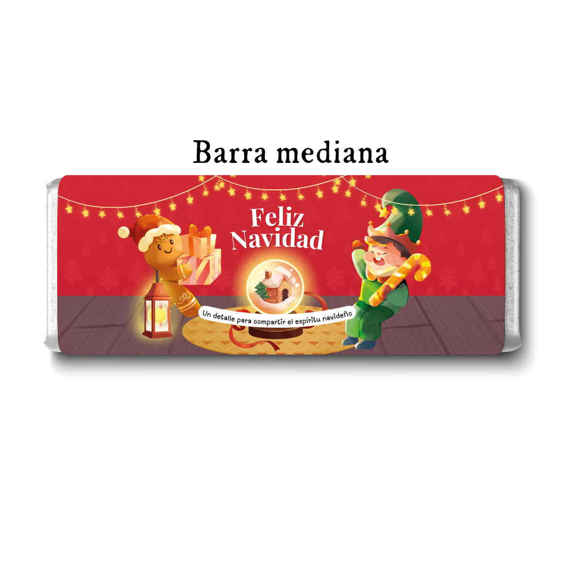 Barra de chocolate con diseño personalizado para Navidad #NV017