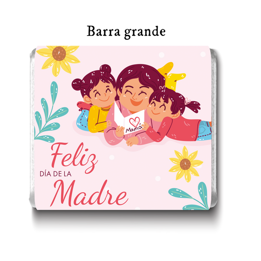 Barra de chocolates diseño personalizado para día de las madres #MA004