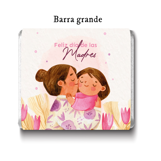 Barra de chocolates diseño personalizado para día de las madres #MA003