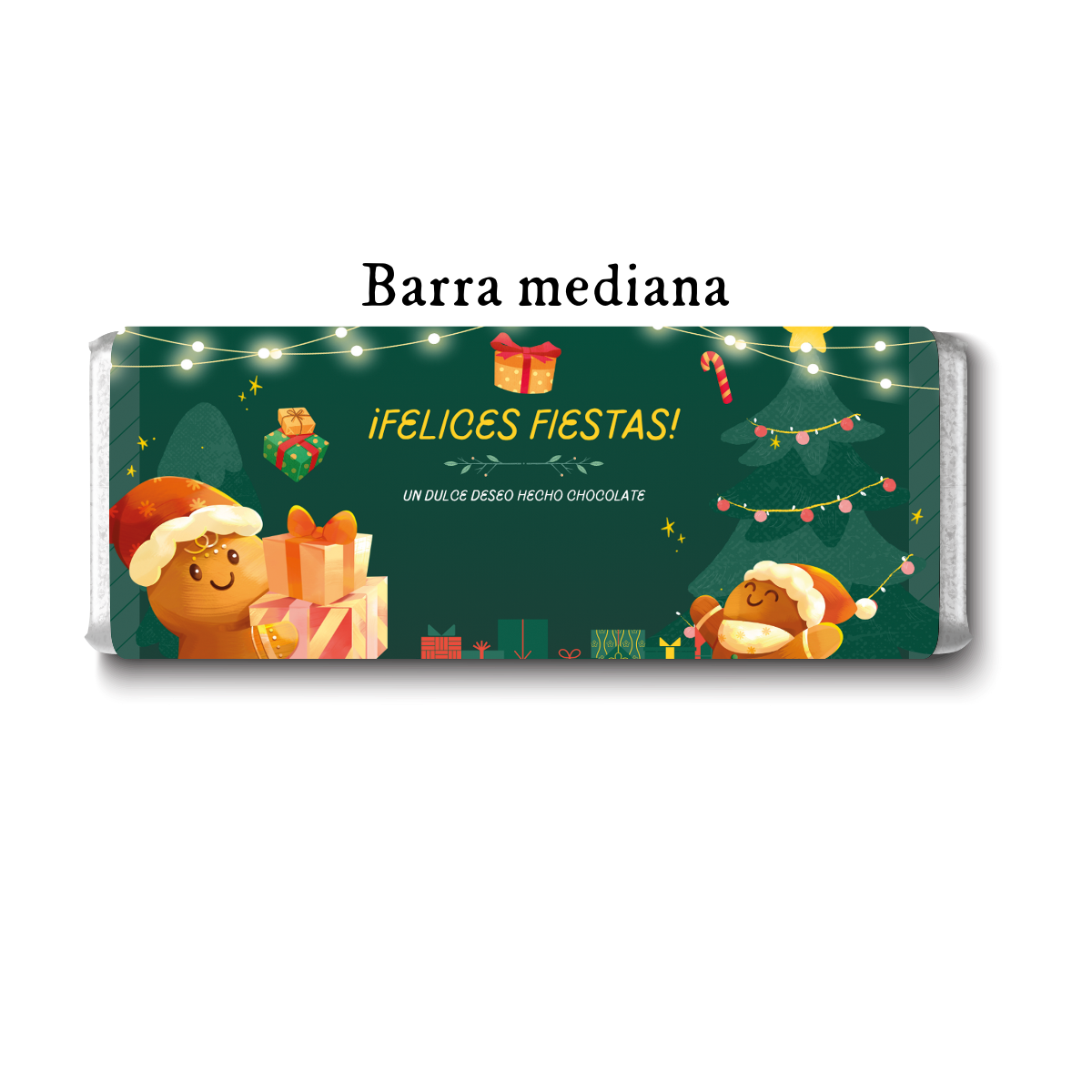 Barra de chocolate con diseño personalizado para Navidad #NV016