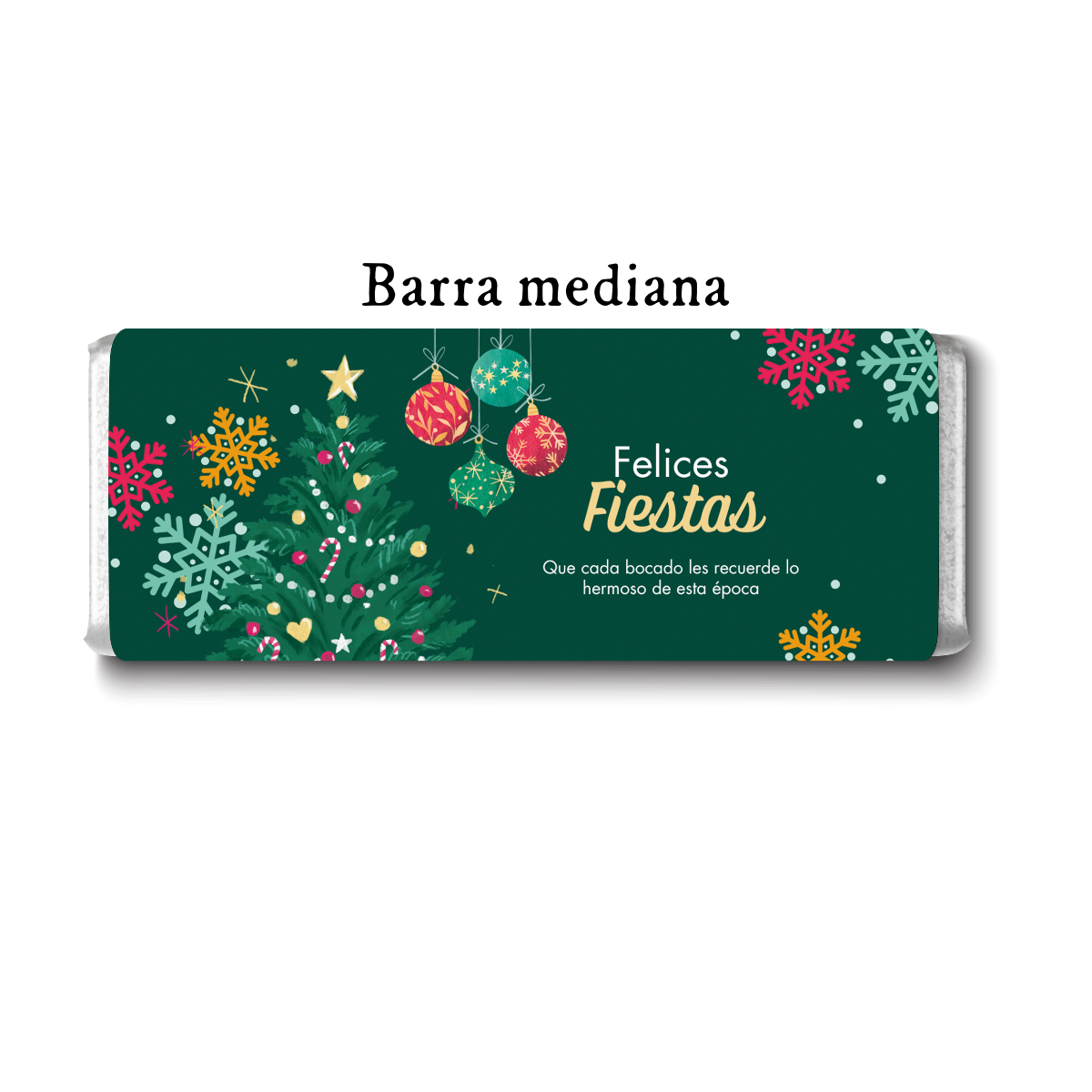 Barra de chocolate con diseño personalizado para Navidad #NV007