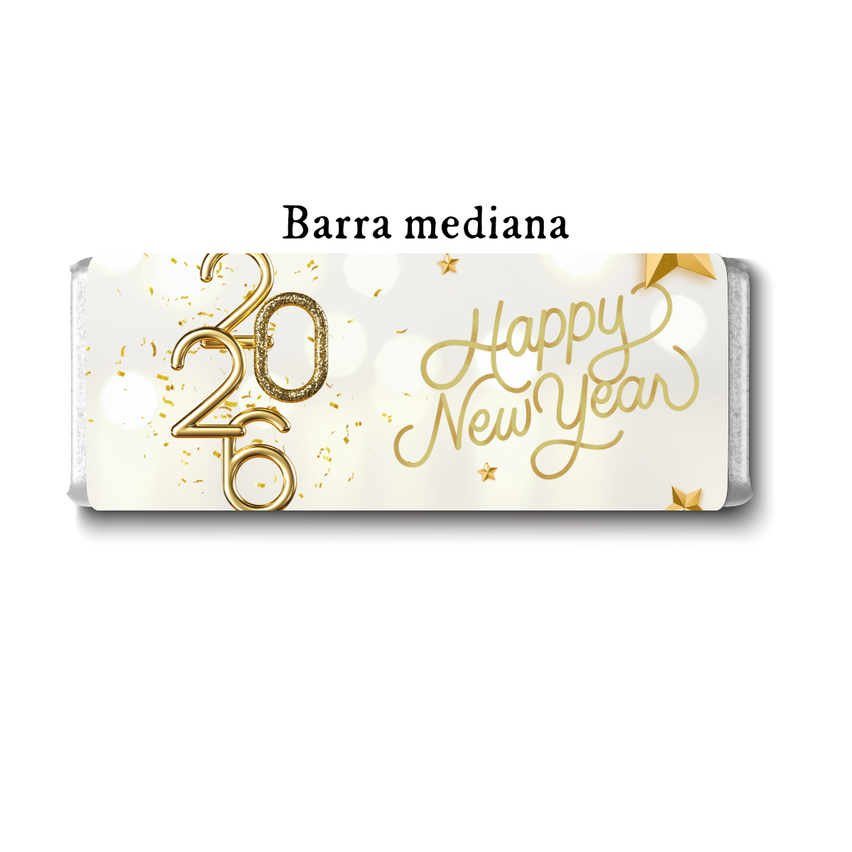 Barra de chocolate con diseño personalizado para Año Nuevo #NY004