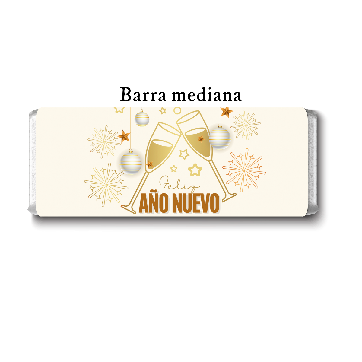 Barra de chocolate con diseño personalizado para Año Nuevo #NY002
