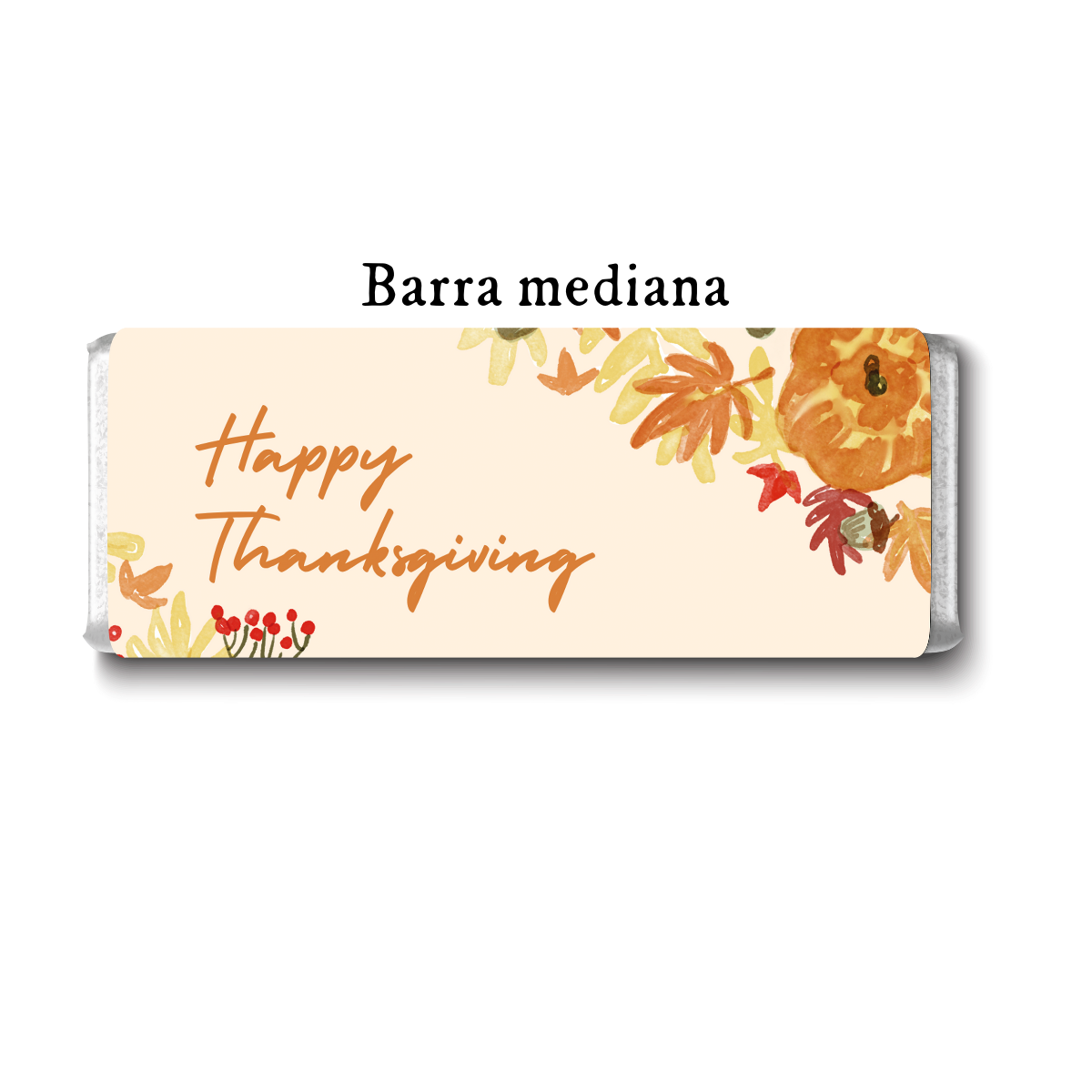 Barra de chocolate con diseño personalizado para Día de Acción de Gracias #DA003