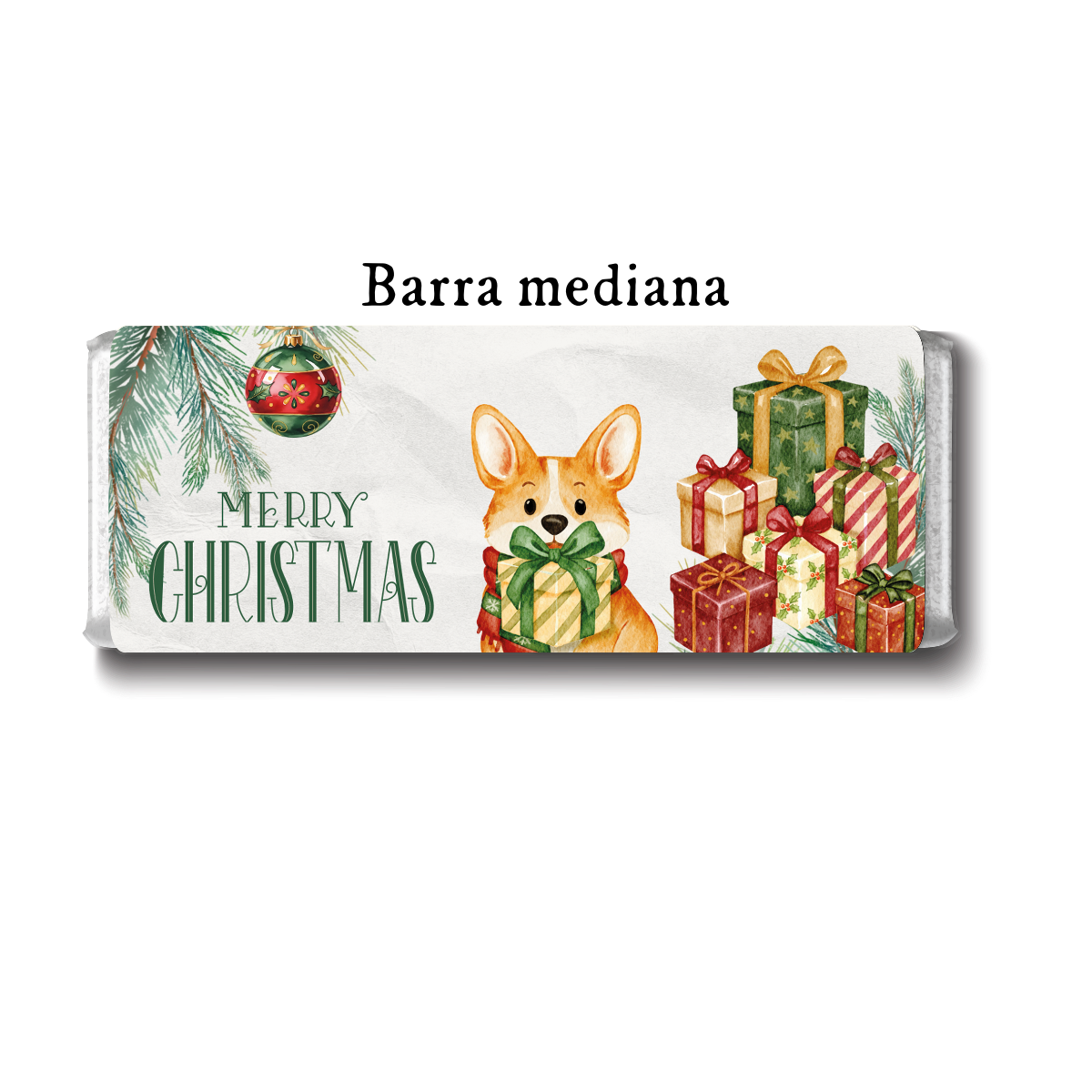 Barra de chocolate con diseño personalizado para Navidad #NV013