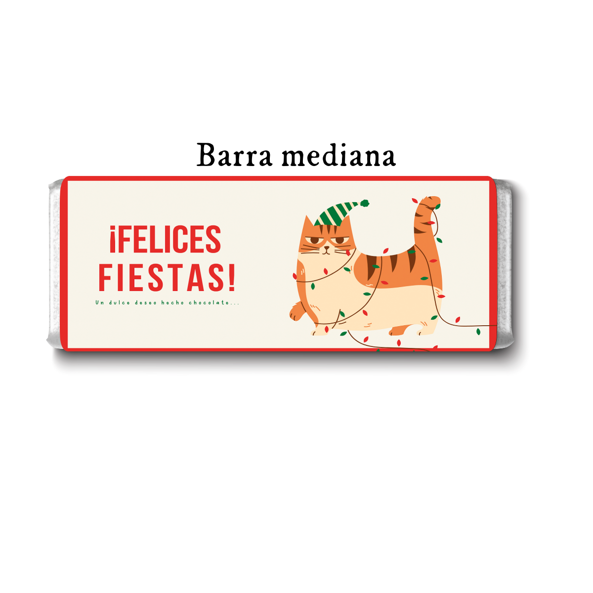 Barra de chocolate con diseño personalizado para Navidad #NV010