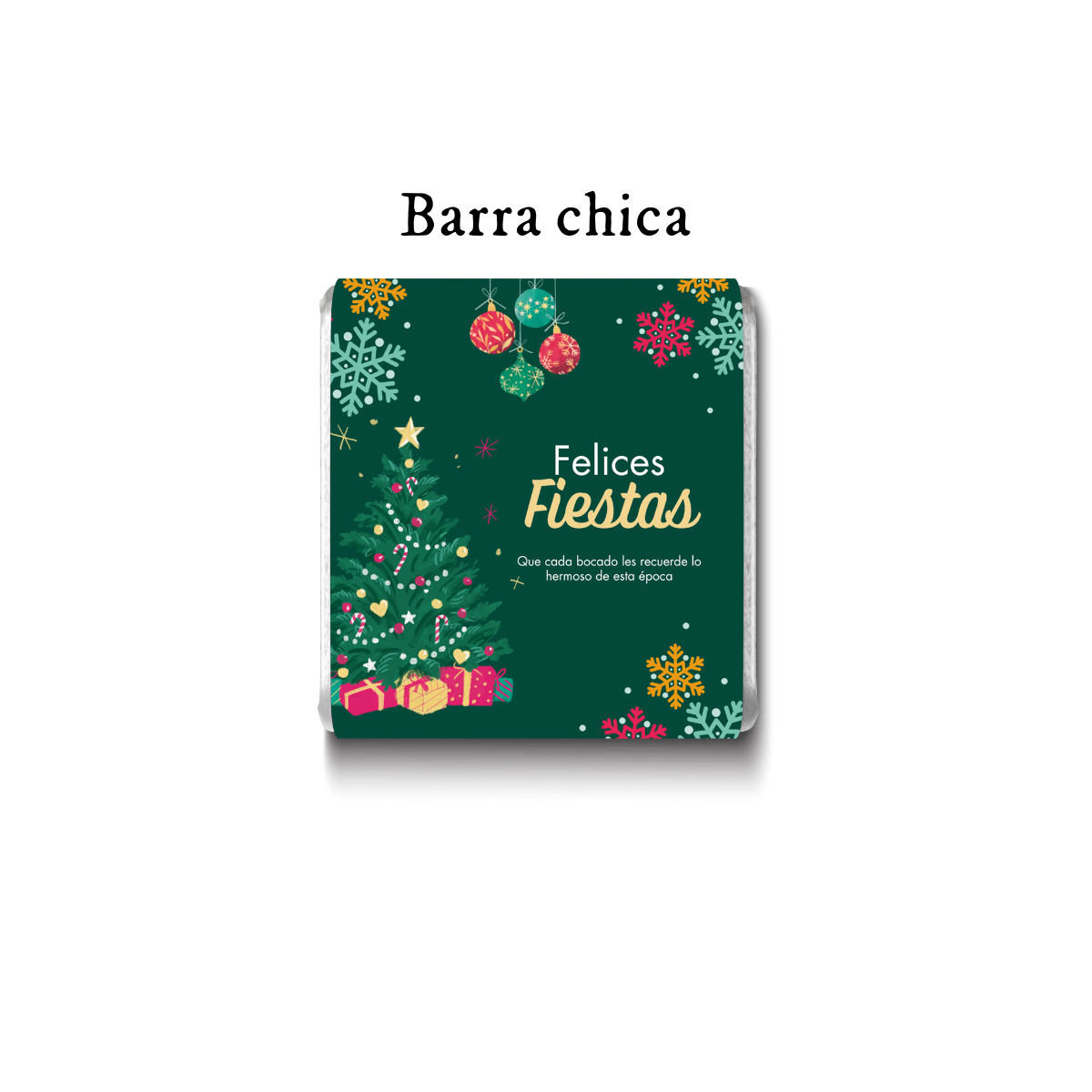 Barra de chocolate con diseño personalizado para Navidad #NV007