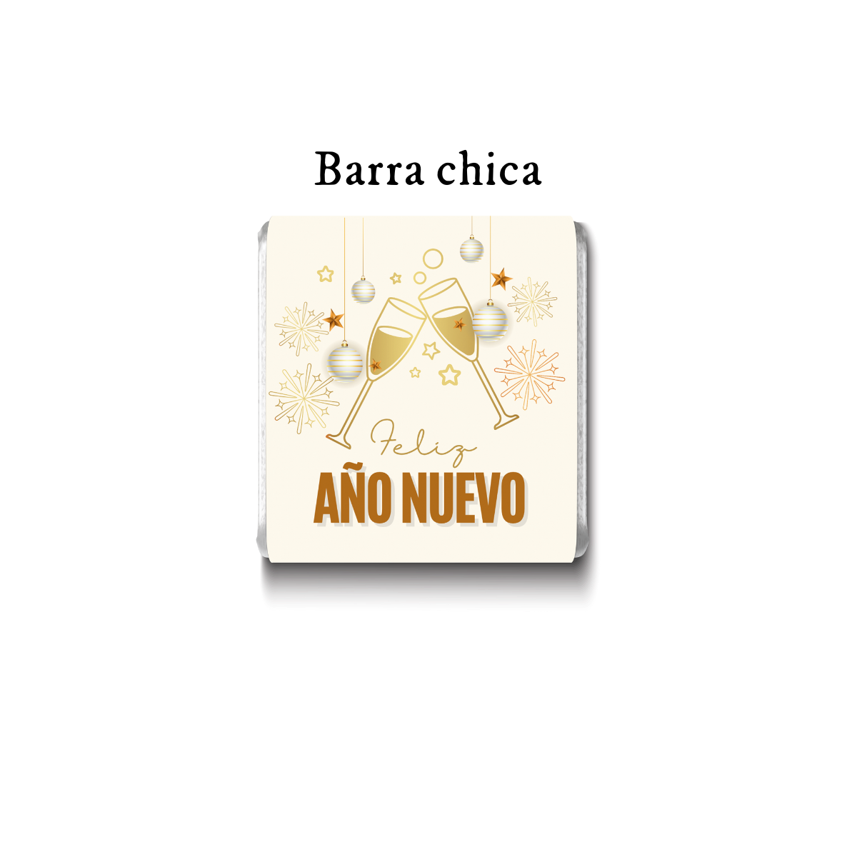Barra de chocolate con diseño personalizado para Año Nuevo #NY002
