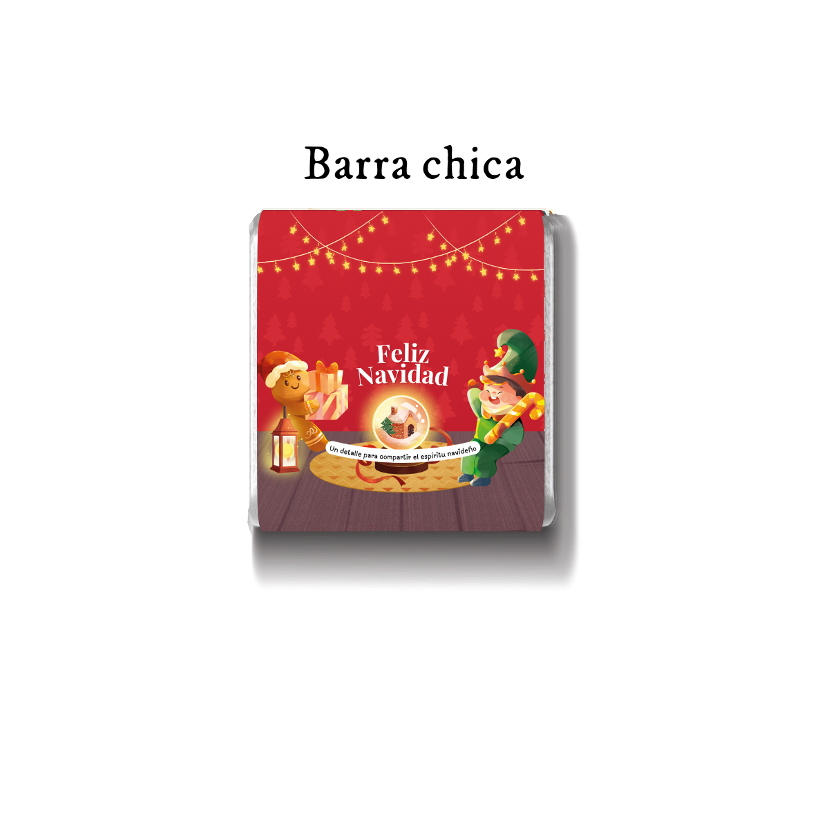 Barra de chocolate con diseño personalizado para Navidad #NV017