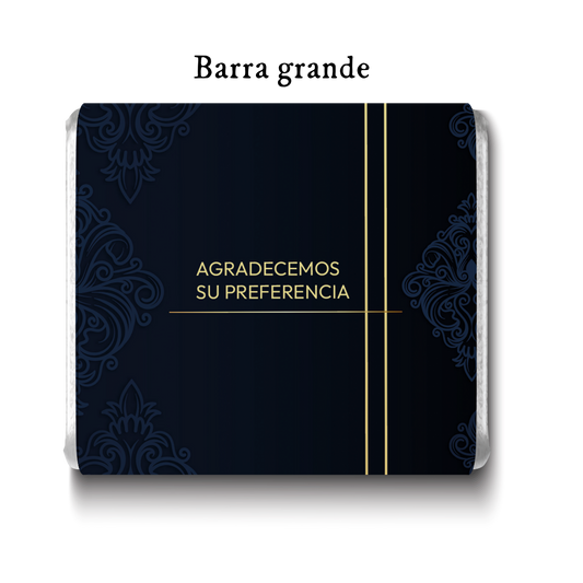 Barra de chocolates diseño personalizado para eventos corporativos #CP001