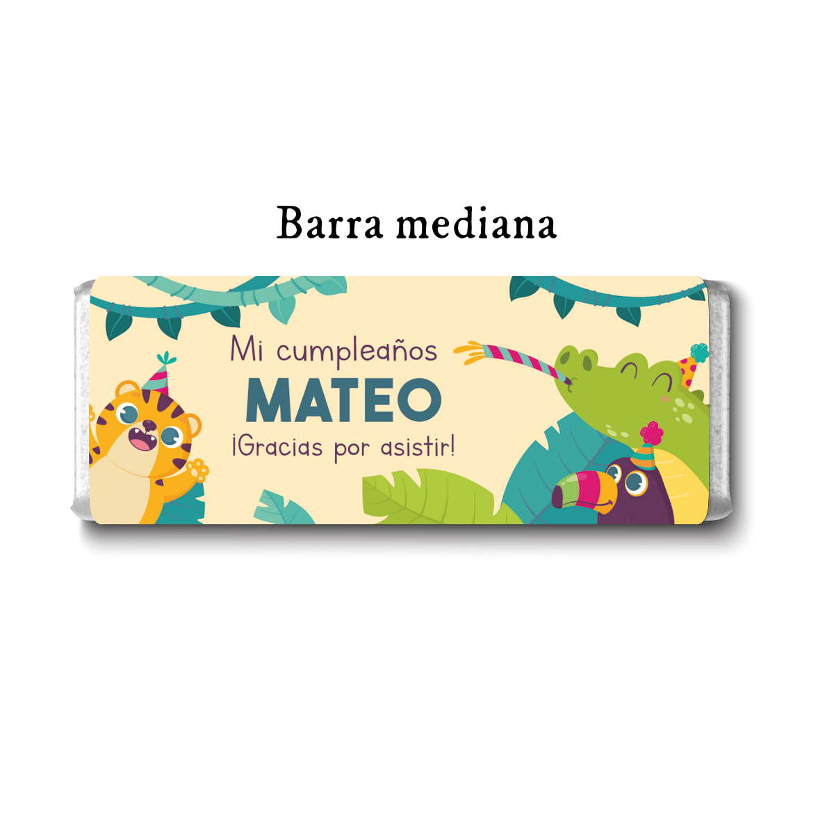 Barra de chocolates diseño personalizado para cumpleaños #CM005