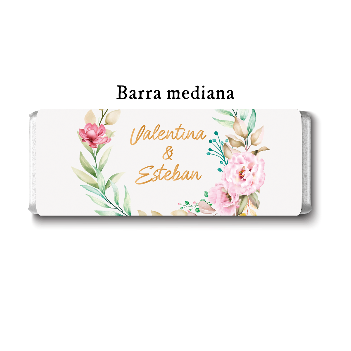 Barra de chocolates diseño personalizado para boda #BO010