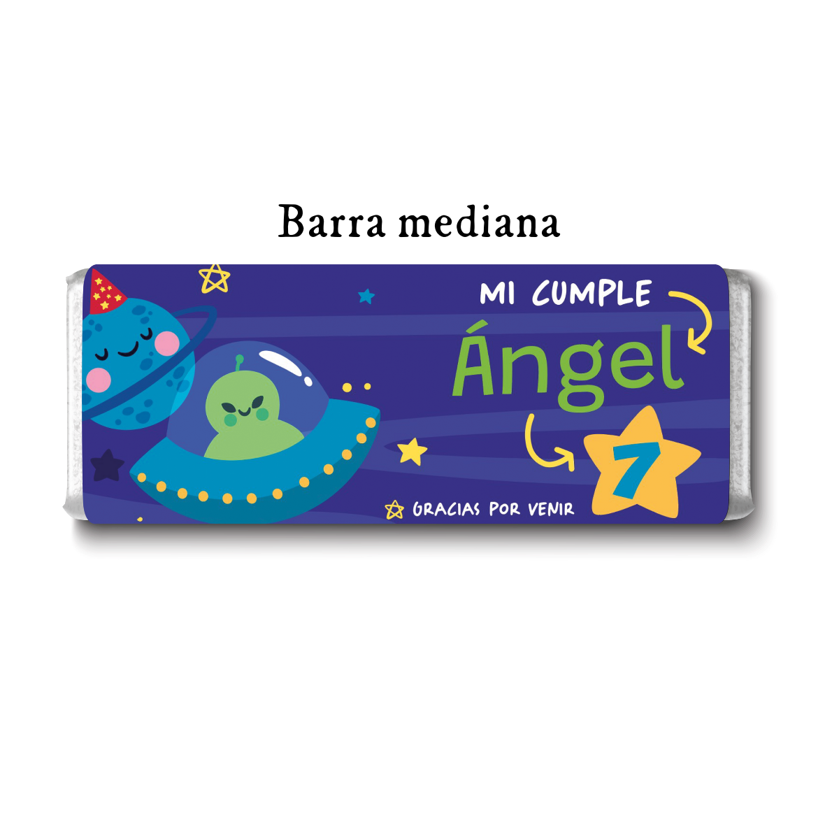 Barra de chocolates diseño personalizado para cumpleaños #CM004