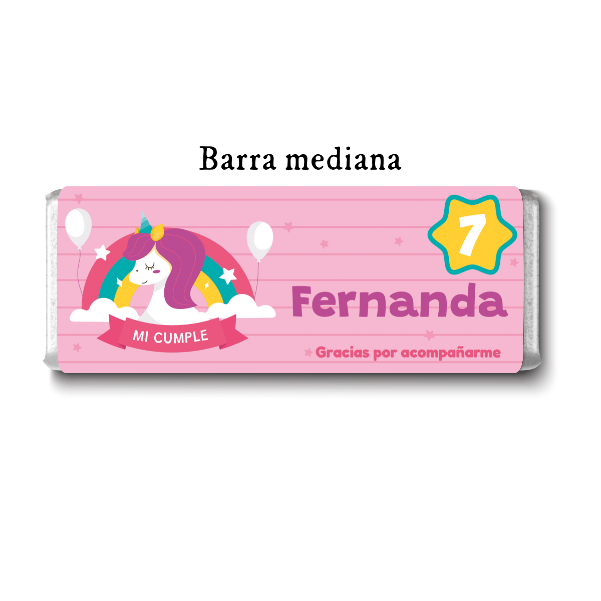 Barra de chocolates diseño personalizado para cumpleaños #CM003