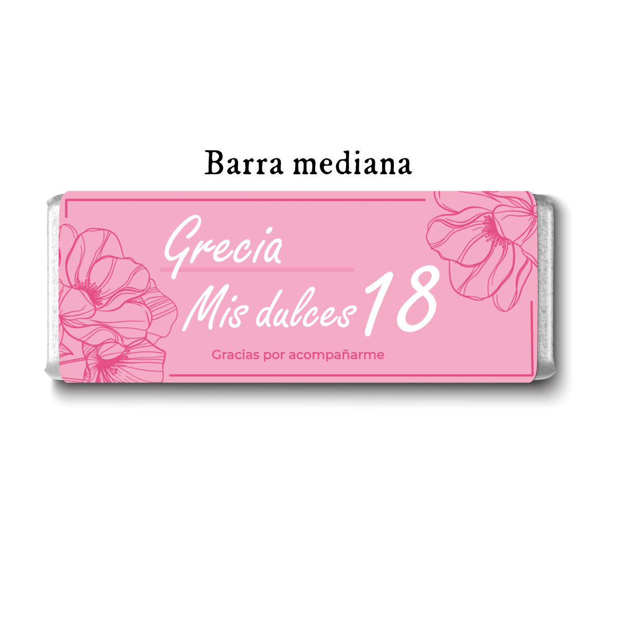 Barra de chocolates diseño personalizado para cumpleaños #CM011