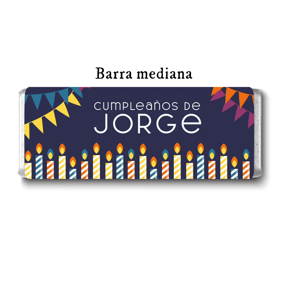 Barra de chocolates diseño personalizado para cumpleaños #CM007