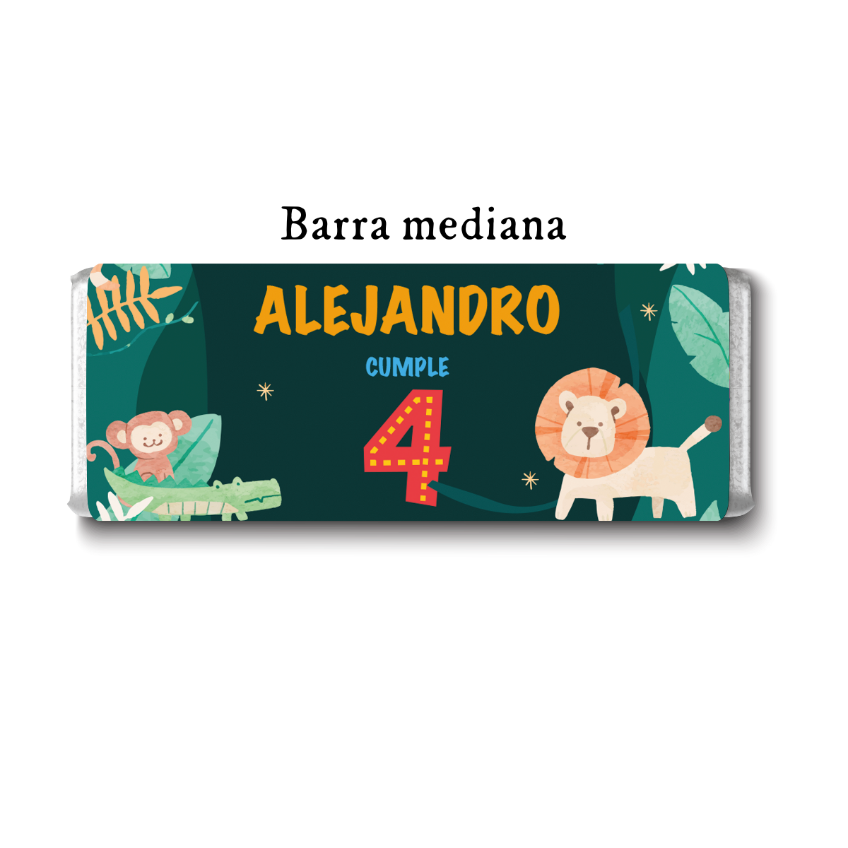 Barra de chocolates diseño personalizado para cumpleaños #CM006