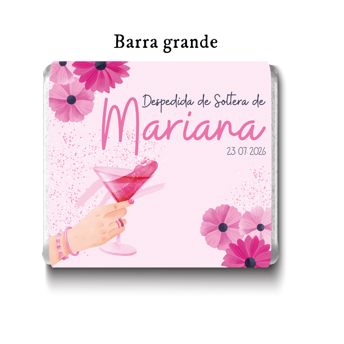 Barra de chocolates diseño personalizado para despedida de soltera #DS006
