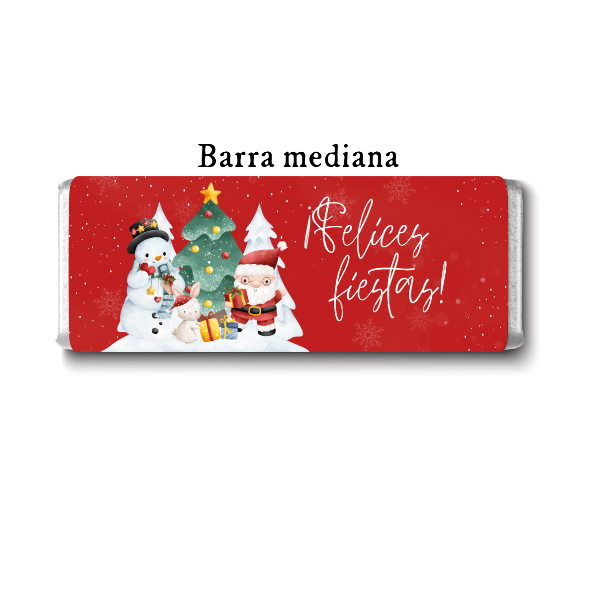 Barra de chocolate con diseño personalizado para Navidad #NV012