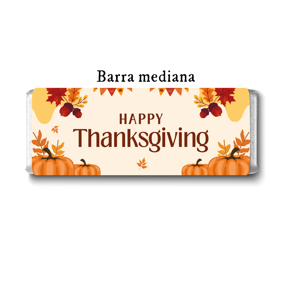 Barra de chocolate con diseño personalizado para Día de Acción de Gracias #DA002