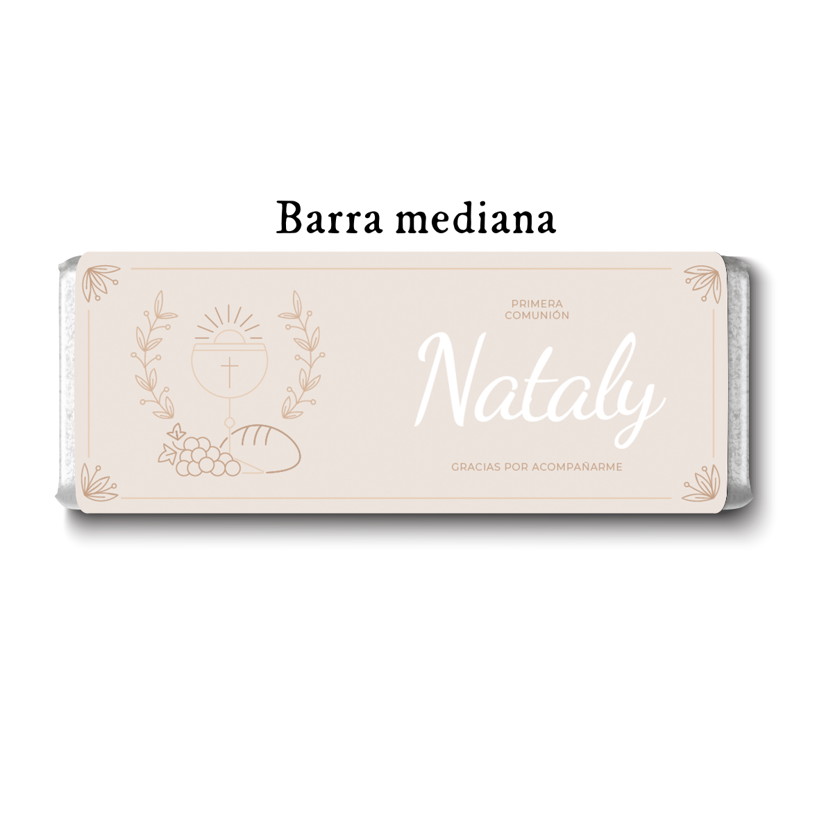 Barra de chocolate con diseño personalizado para primera comunión #PC003