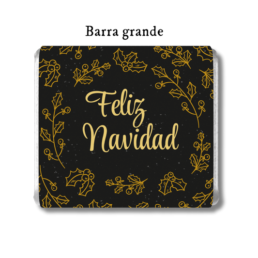 Barra de chocolate con diseño personalizado para Navidad #NV005